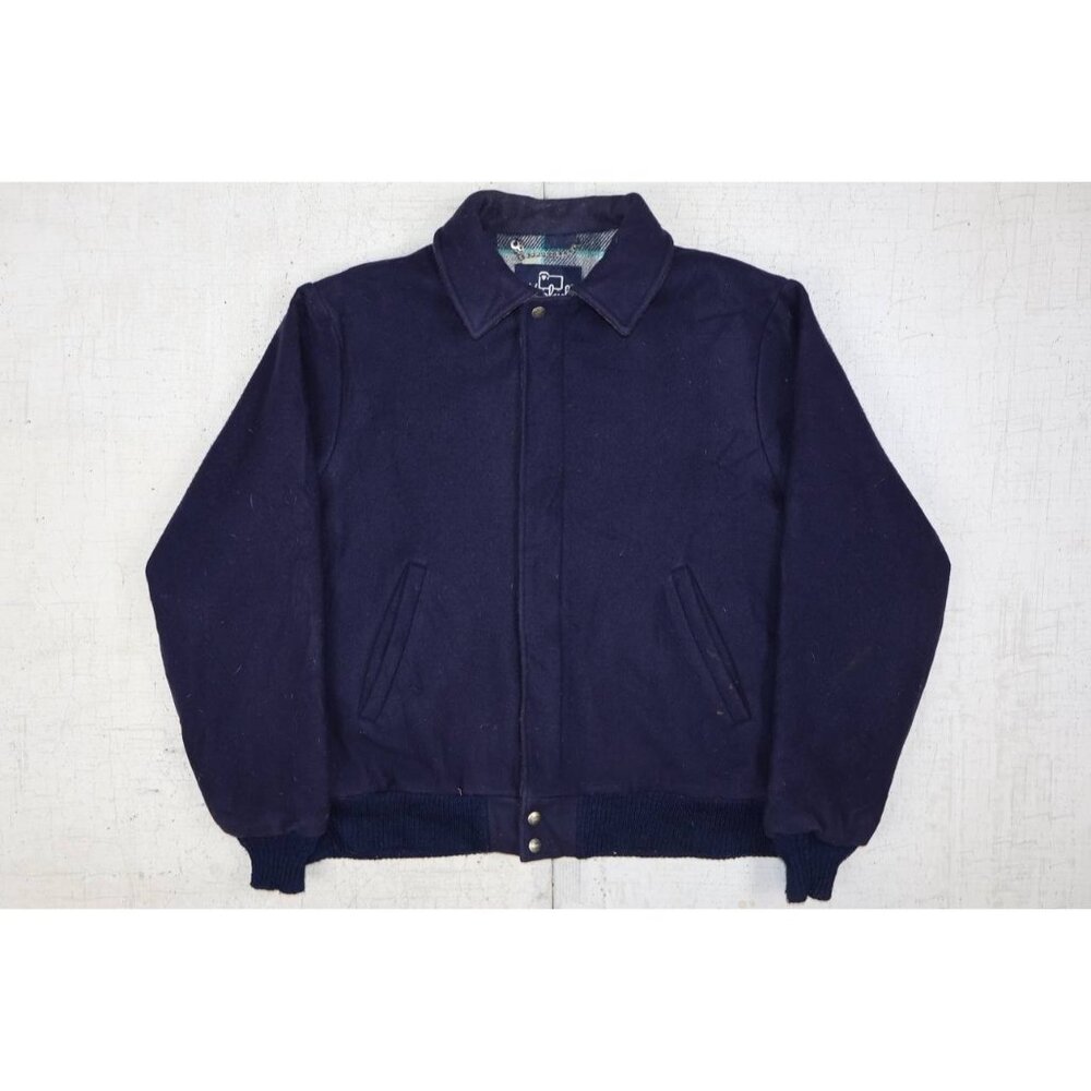 Vintage Woolrich Button Wool Zip up Coat Jacket Men’s Size L USA 16003